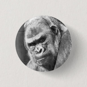 BADGE ROND 2,50 CM FUNNY GORILLA