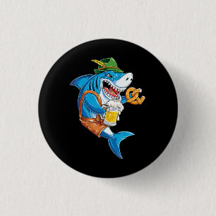 Badge Rond 2,50 Cm Funny Shark Drink