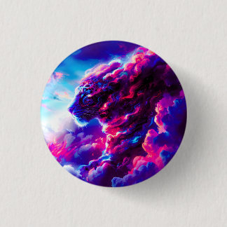 Badge Rond 2,50 Cm Futuristic Cosmic Neon Leopard 