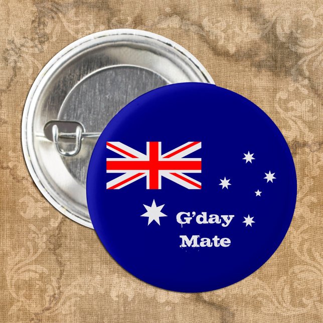 Badge Rond 2,50 Cm G-day Mate & Australian Flag fashion / Australie (Créateur téléchargé)