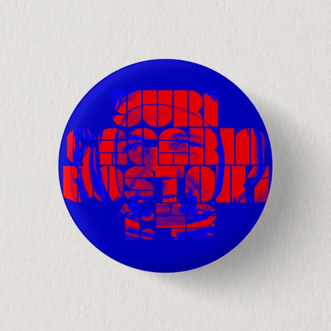 Badge Rond 2,50 Cm Gagarin (Devant)