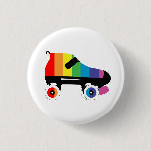 Badge Rond 2,50 Cm galets arc-en-ciel