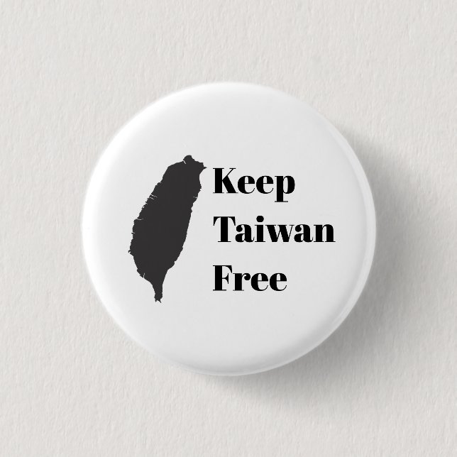 Badge Rond 2,50 Cm Garder Taïwan libre (Devant)