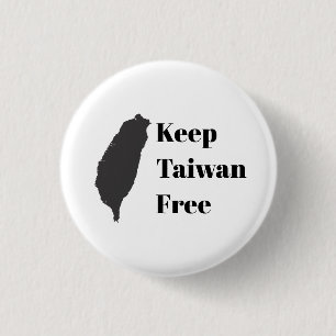 Badge Rond 2,50 Cm Garder Taïwan libre