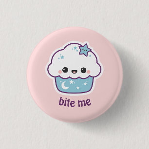 Badge Rond 2,50 Cm Gâteau bleu de l'espace