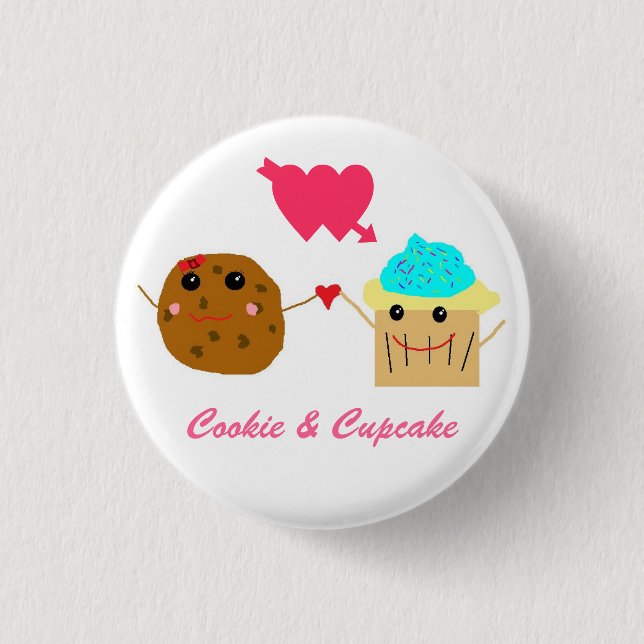 Badge Rond 2,50 Cm gâteau de tasse et goupille de biscuit (Devant)