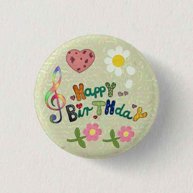 Badge Rond 2,50 Cm Geburtstag (Devant)