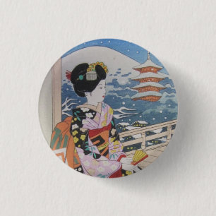 Badge Rond 2,50 Cm Geisha