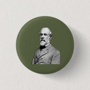 Badge Rond 2,50 Cm Général ⚔️ 🎩 Robert E. Lee Army Green