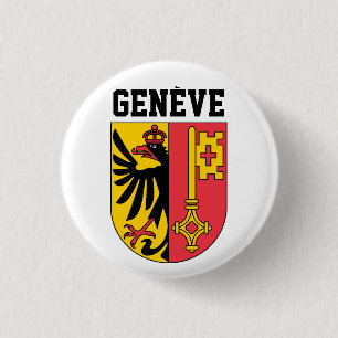 Badge Rond 2,50 Cm Geneva, Switzerland - coat of arms