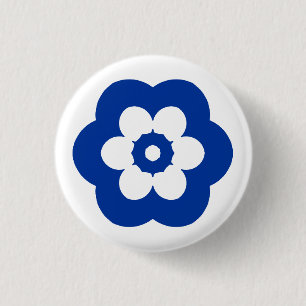 Badge Rond 2,50 Cm Géométrique 290514 (3) - Bleu de marine sur blanc