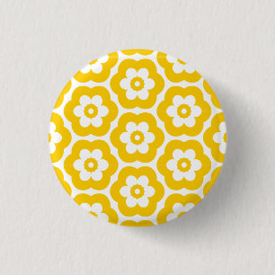 Badge Rond 2,50 Cm Géométrique 290514 (3) - orange sur blanc