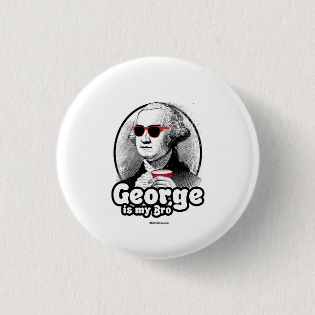 Badge Rond 2,50 Cm George est mon Bro (Devant)
