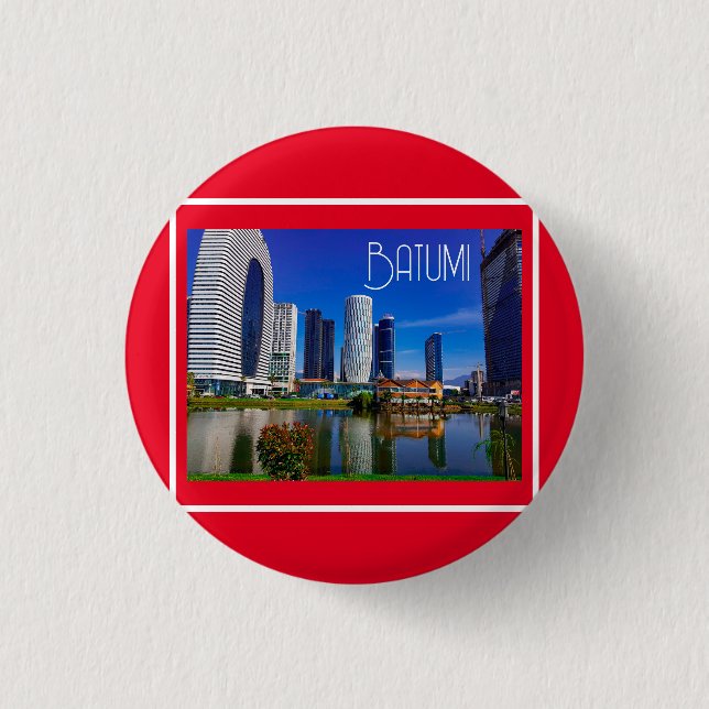 Badge Rond 2,50 Cm Géorgie Batumi Architecture Paysage (Devant)