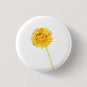 Badge Rond 2,50 Cm Gerbera