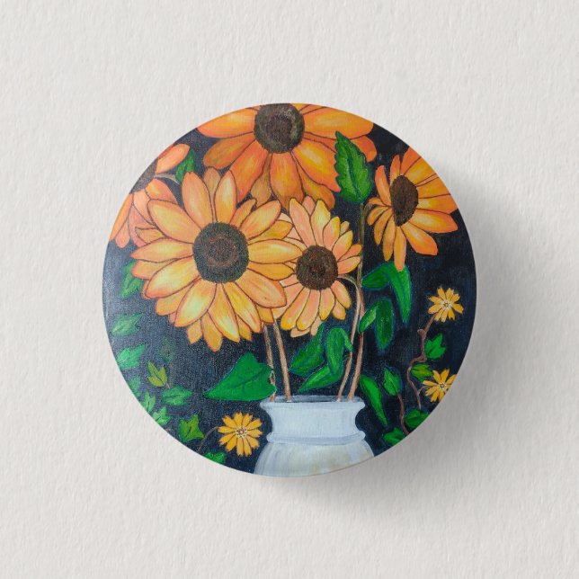 Badge Rond 2,50 Cm Girassóis (Devant)