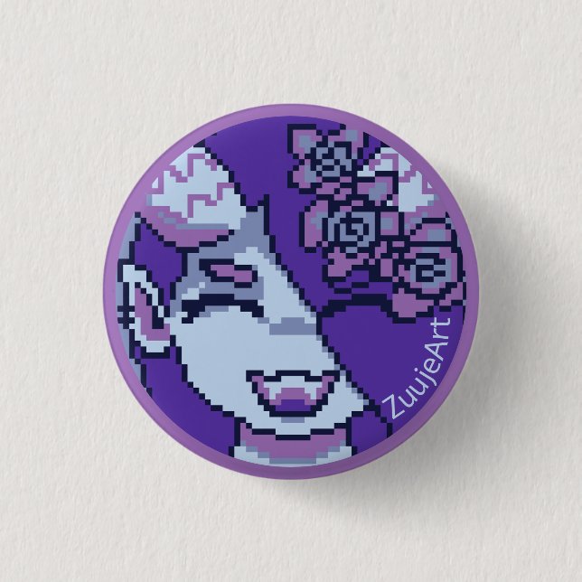 Badge Rond 2,50 Cm Girl, anime, pixel (Devant)