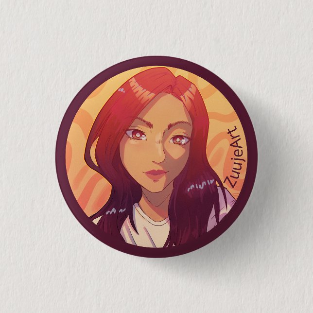 Badge Rond 2,50 Cm Girl, anime, sauve. (Devant)