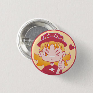 Badge Rond 2,50 Cm Girl pink