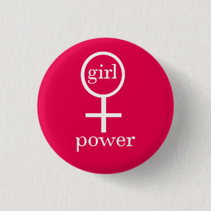 Badge Rond 2,50 Cm Girl Power