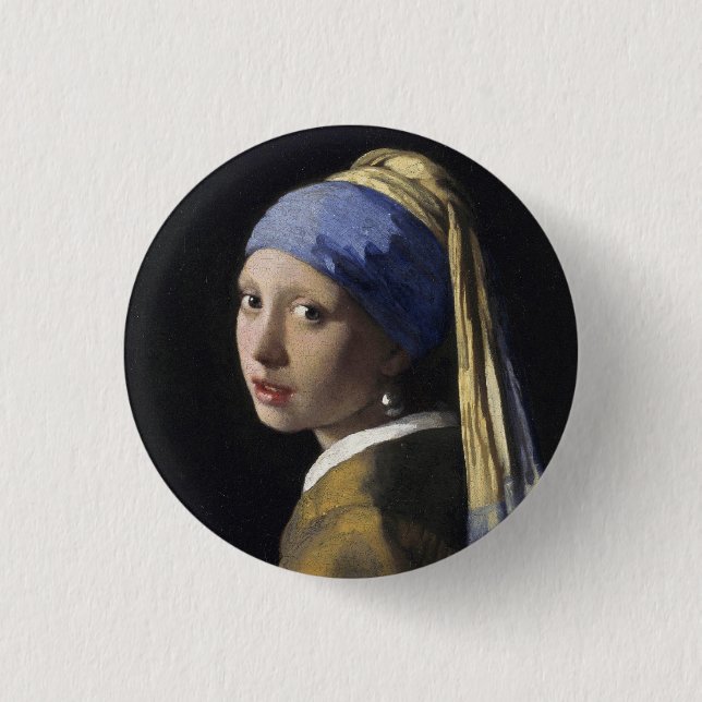 Badge Rond 2,50 Cm Girl with a Pearl Earring (Devant)