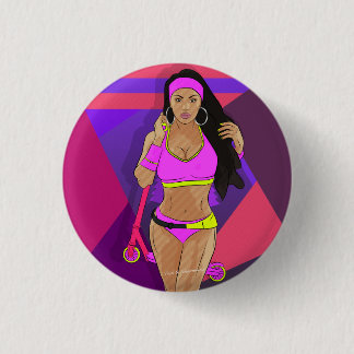 Badge Rond 2,50 Cm Girl with scooter