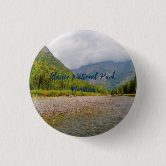 Badge Rond 2,50 Cm Glacier National Park Montana personnalisable