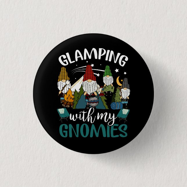 Badge Rond 2,50 Cm Glamme avec mes Gnomies Joyeux Glamper Drôle (Devant)