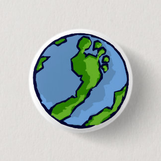 Badge Rond 2,50 Cm Globe vert Artsy de pied de BRS rond