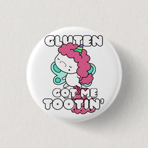 Badge Rond 2,50 Cm Gluten Me Dit Tootin