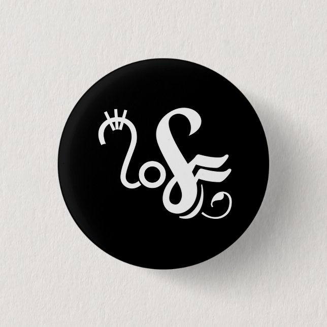 Badge Rond 2,50 Cm Glyphe neuronal (Devant)