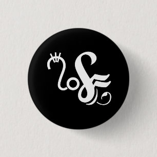 Badge Rond 2,50 Cm Glyphe neuronal
