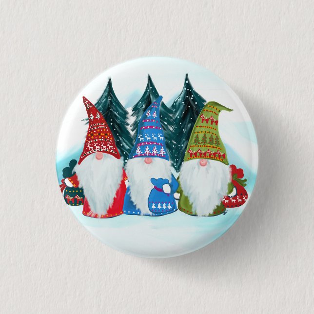BADGE ROND 2,50 CM GNOMES (Devant)