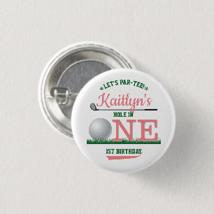 Badge Rond 2,50 Cm Golf PAR-TEE 1er anniversaire