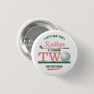 Badge Rond 2,50 Cm Golf PAR-TEE 2e anniversaire