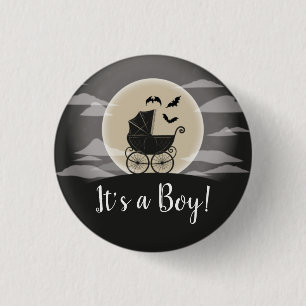 Badge Rond 2,50 Cm Gothic Baby Shower Halloween