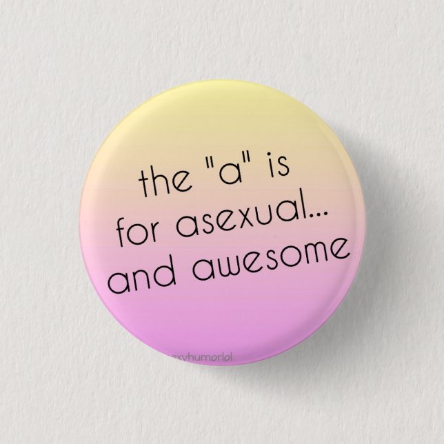Badge Rond 2,50 Cm Goupille asexuelle de fierté (Devant)