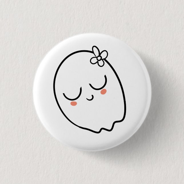 Badge Rond 2,50 Cm Goupille de fantôme (Devant)