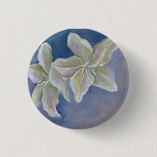 Badge Rond 2,50 Cm goupille de fleur de lis