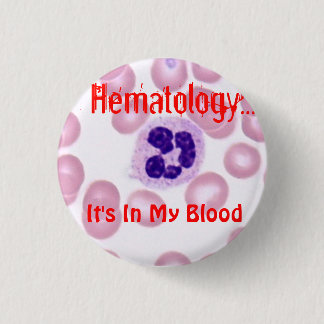 Badge Rond 2,50 Cm Goupille de hématologie