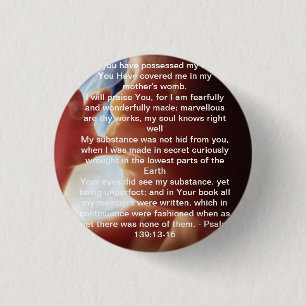 Badge Rond 2,50 Cm goupille du psaume 139