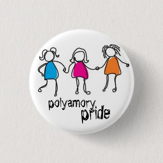 Badge Rond 2,50 Cm goupille polyamory de fierté (Devant)