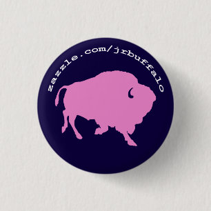 Badge Rond 2,50 Cm goupille ronde de buffle rose