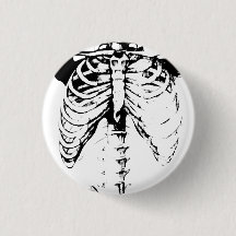 Goupille squelettique de bouton de Goth de cage