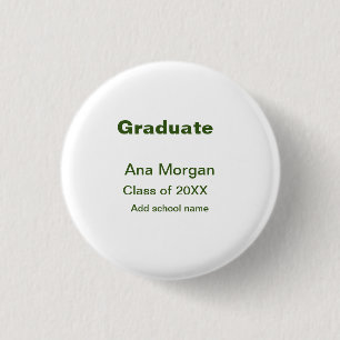 Badge Rond 2,50 Cm Graduate ajouter nom classe de nom de l'école de 2