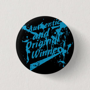 Badge Rond 2,50 Cm Graffiti Authentique Vainqueur Grunge Éclaboussure