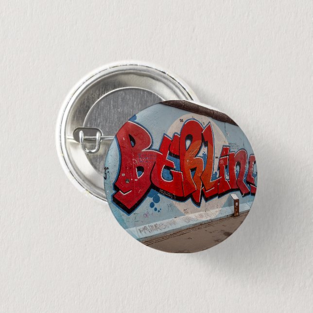 Badge Rond 2,50 Cm Graffiti mur de Berlin (Devant & derrière)
