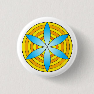 Badge Rond 2,50 Cm graine bleue