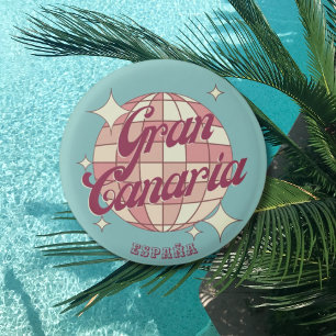 Badge Rond 2,50 Cm Gran Canaria Espagne souvenir touristique