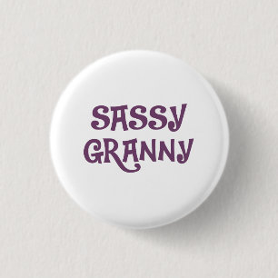 Badge Rond 2,50 Cm Grand-mère impertinente de mamie